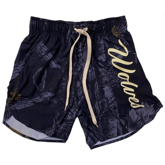 Darc Sport Shorts Darc Sport Mens Wolves Cursive Varsity Flex